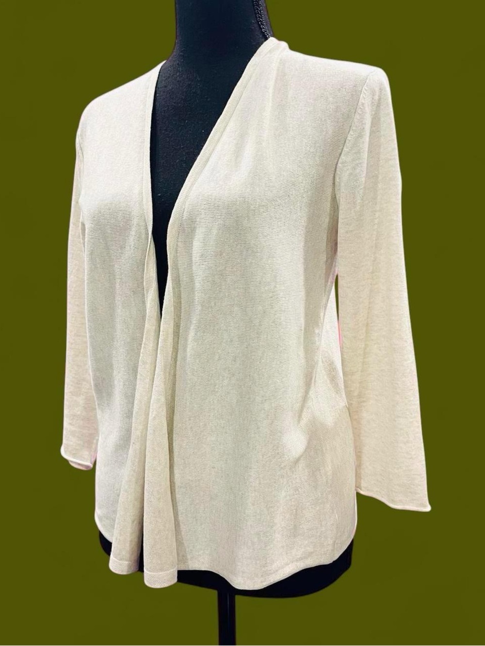 GAP 100% Cotton Open Front Cardigan Cream Oatmeal Lightweight XS NWT